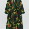 Produce Print Silk Cotton Dress