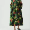 Produce Print Silk Cotton Dress