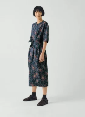 Provencal Paisley Print Cotton Poplin Dress