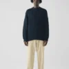 Racked Rib Wool Cotton Sweater