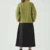 Racked Rib Wool Cotton Sweater