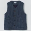 Railroad Stripe Padded Gilet