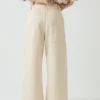 Relaxed Wide Leg Denim Pants
