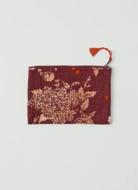 Remnant Fabric Kantha Pouch