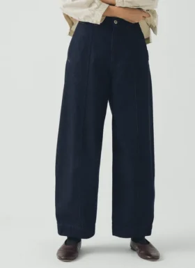 Sculpted Indigo Denim Pants