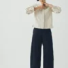Sculpted Indigo Denim Pants