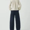 Sculpted Indigo Denim Pants