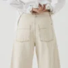Sculptural Seamed Denim Pants