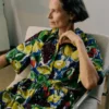 Selma Sketched Fruit Print Shirt Dress