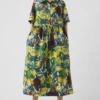 Selma Sketched Fruit Print Shirt Dress