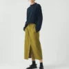 Straight Cotton Twill Skirt