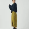 Straight Cotton Twill Skirt