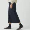Straight Indigo Denim Skirt