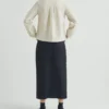 Straight Indigo Denim Skirt