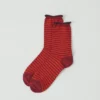Stripe Cotton Cashmere Socks