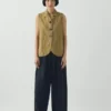 Stripe Cotton Linen Waistcoat