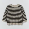 Stripe Donegal Short Sleeve Sweater