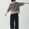Stripe Donegal Short Sleeve Sweater