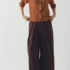 Stripe Fisherman Cotton Pants