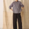 Stripe Linen Cotton Sweater