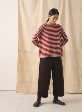 Stripe Lofty Alpaca Wool Sweater