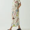 Table Setting Print Cotton Dress