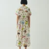 Table Setting Print Cotton Dress