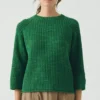 Textured Rib Linen Cotton Sweater
