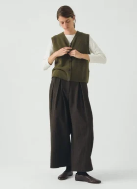 V Neck Wool Cashmere Tank