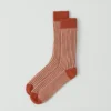 Vertical Stripe Cotton Socks