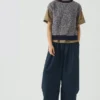 Wavy Stripe Knitted Wool Cotton Top