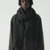Wool Cashmere Fisherman Rib Scarf