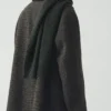 Wool Cashmere Fisherman Rib Scarf