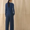Wool Cashmere Neat Sweater