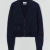 Wool Linen Patch Pocket Cardigan