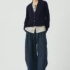 Wool Linen Patch Pocket Cardigan